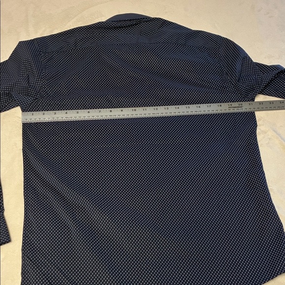 Lucky Brand Men's Navy Patterned Button-Down Shirt - Picture 10 of 11